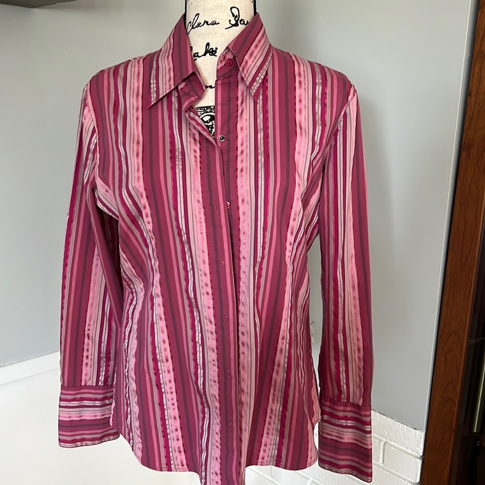 GUC button up New York & Company striped dress shirt